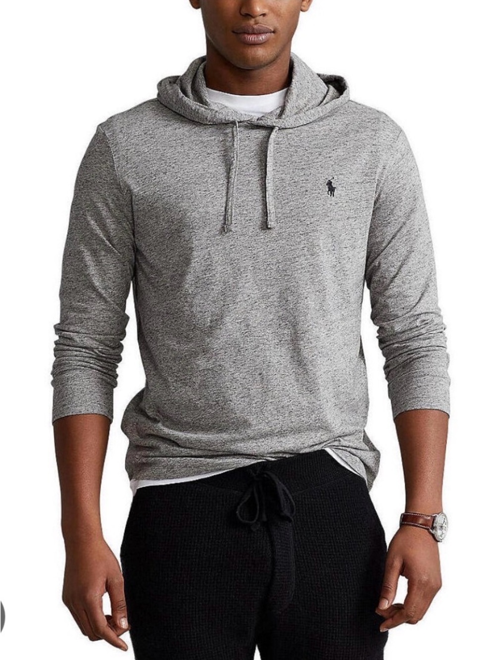 Polo by Ralph Lauren Gray Heather Hooded Long-Sleeve Shirt
